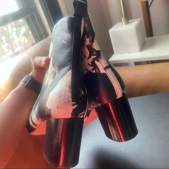 NWB Paul Smith Moss Black Rose print floral ankle boots brand new spring summer - Picture 8 of 14